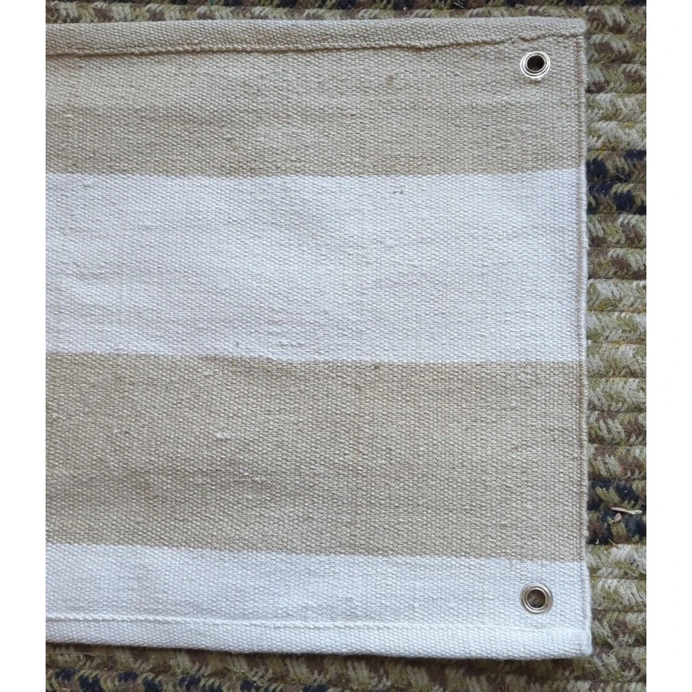 Bunny Williams Dash & Albert Handwoven Sample Rug Pet‎ UV Falls Village Cement